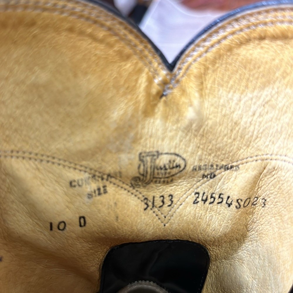 Classic Justin roper leather boots 10 D - Picture 4 of 7